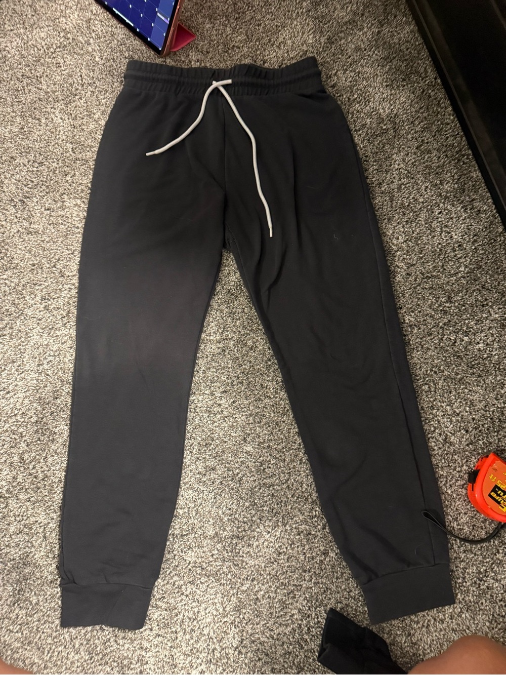 Grey Jogger Sweatpants with Drawstring